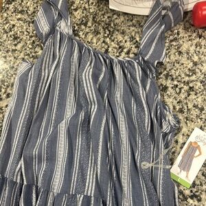 Striped Blue and White Dress